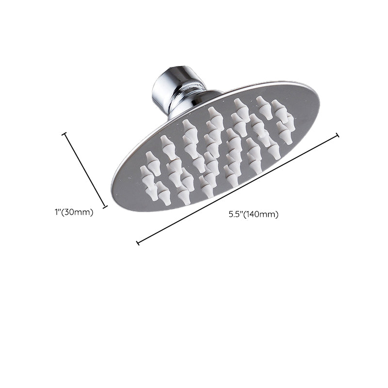 BowLift | Round shower head made of stainless steel in silver wall-mounted shower head