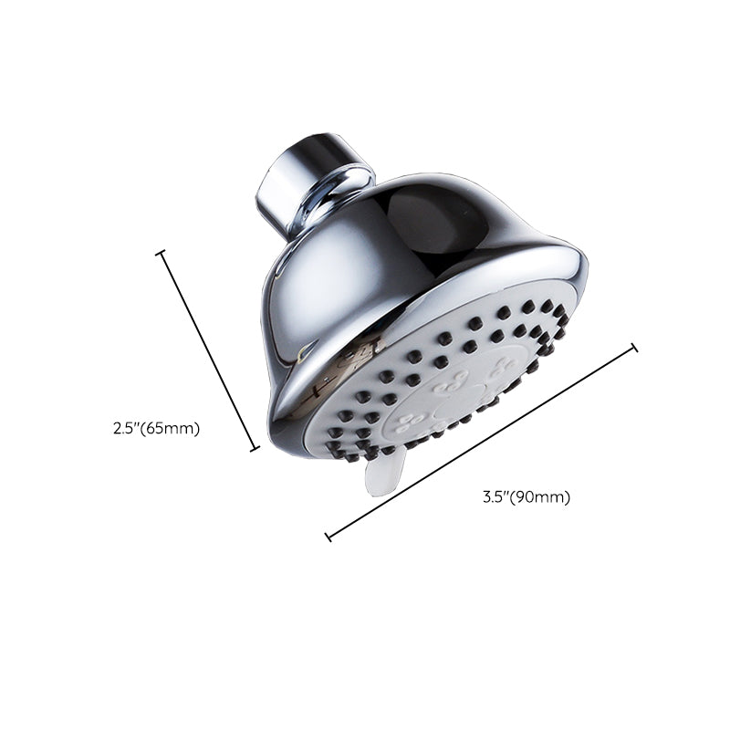 BowLift | Round shower head made of stainless steel in silver wall-mounted shower head