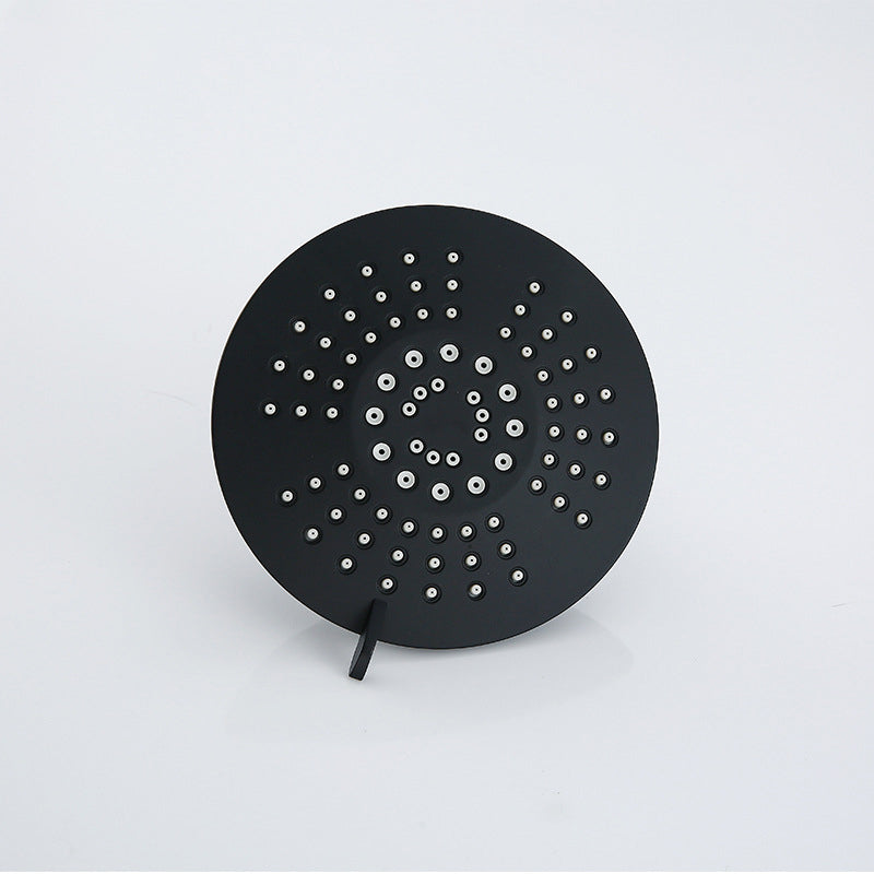 BowLift | Round Fest Shower Head Matte Black 5 Spray Patterns Wall Mounted Shower Head