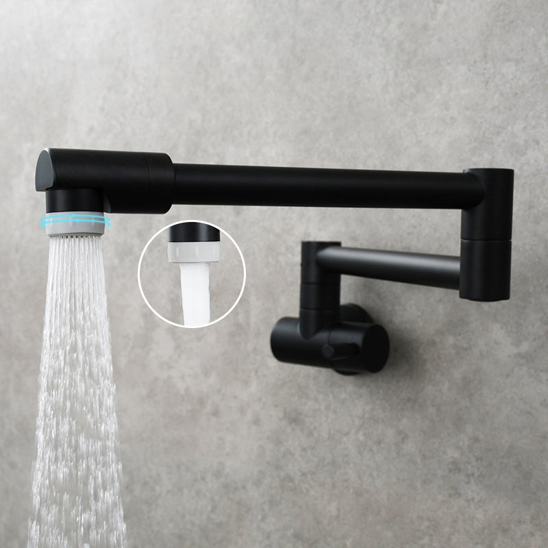 BowLift | Modern Pull-down Faucet Single Handle Wall Mounted Pot Filler Low Profile 1 Holder Filler