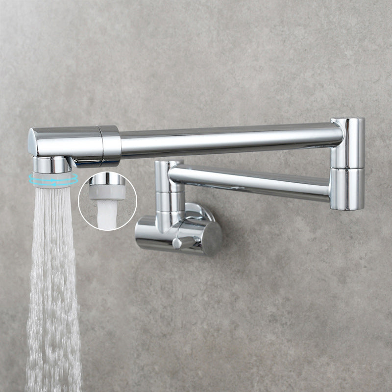BowLift | Modern Pull-down Faucet Single Handle Wall Mounted Pot Filler Low Profile 1 Holder Filler