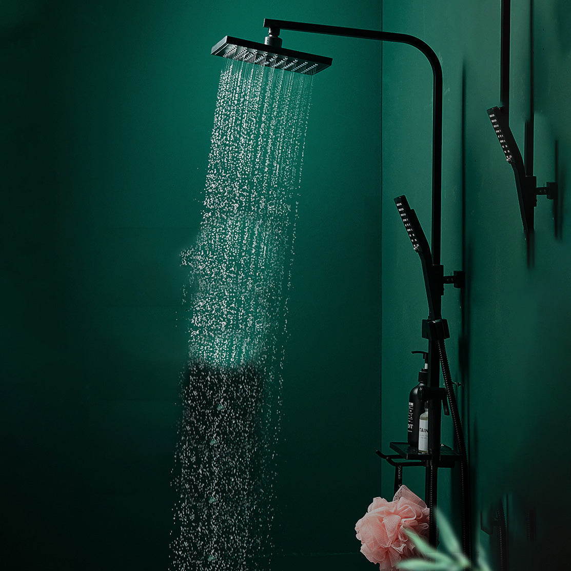 BowLift | Adjustable Spray Sample Shower Combination Metal Shower Fitting Arm Shower Head with Slip Bar