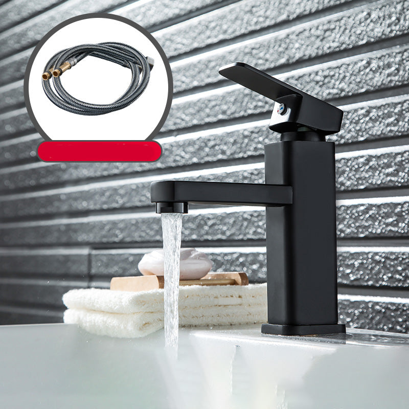 BowLift | Cubic Basin Faucet Simple Low Arc Bathroom Faucet with 1 Hole