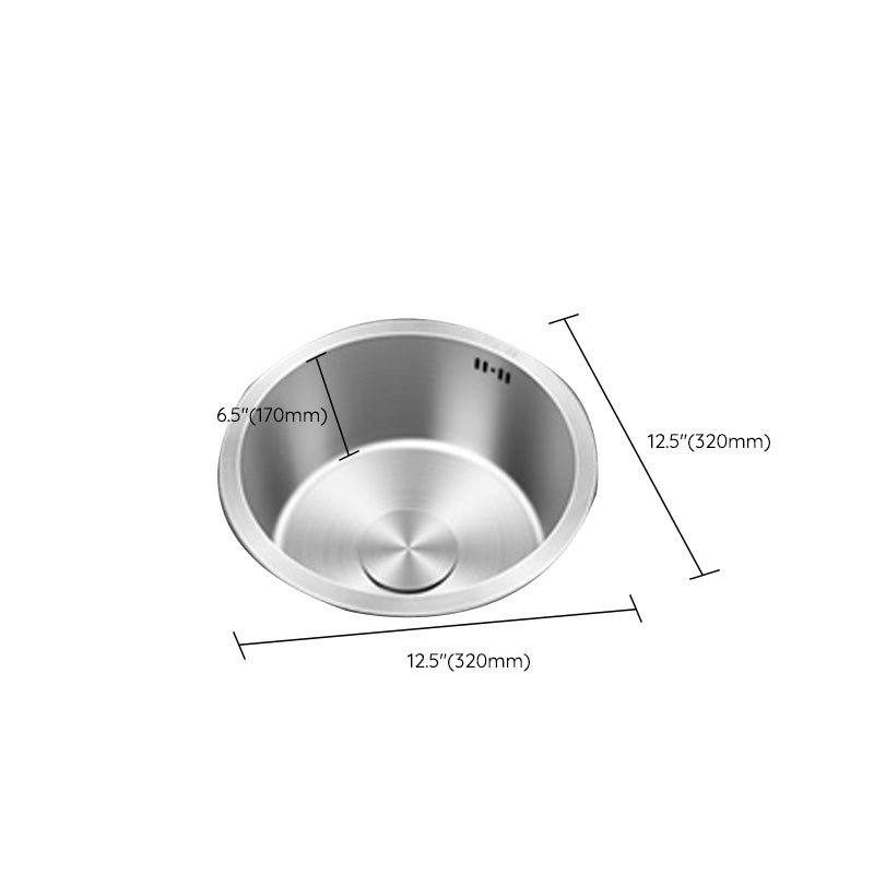 BowLift | Contemporary Style Kitchen Sink Stainless Steel Round Kitchen Sink