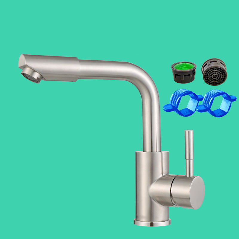 BowLift | Swivel Bathroom Faucet Contemporary Design Vessel Faucet with Stainless Steel