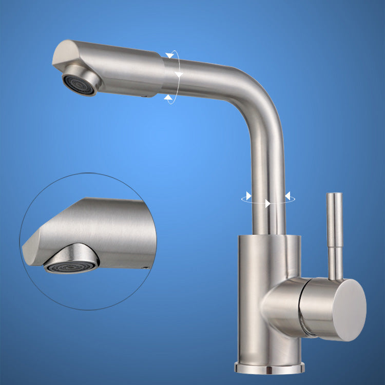 BowLift | Swivel Bathroom Faucet Contemporary Design Vessel Faucet with Stainless Steel