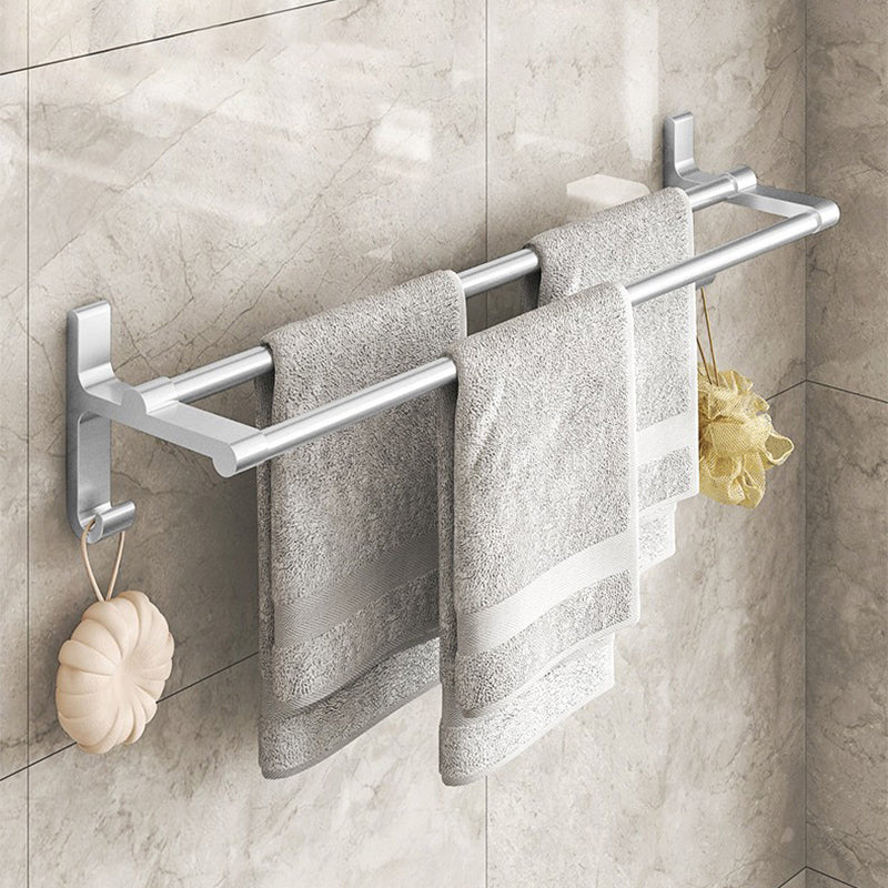 BowLift | Chrome/Black Classic Bathroom Accessory Set Modern Bath Shelf/Towel Bar & Paper Holder