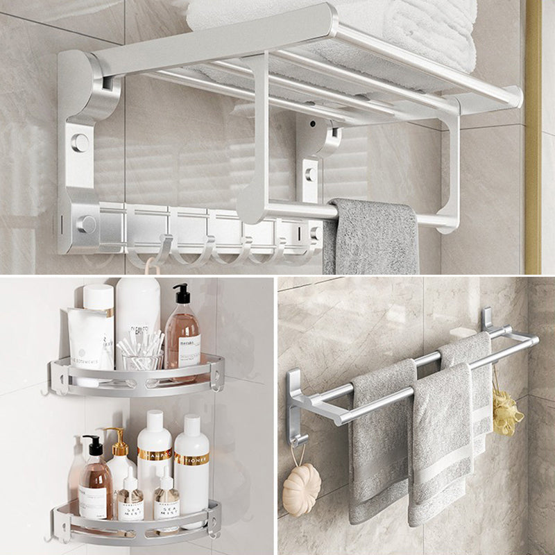 BowLift | Chrome/Black Classic Bathroom Accessory Set Modern Bath Shelf/Towel Bar & Paper Holder