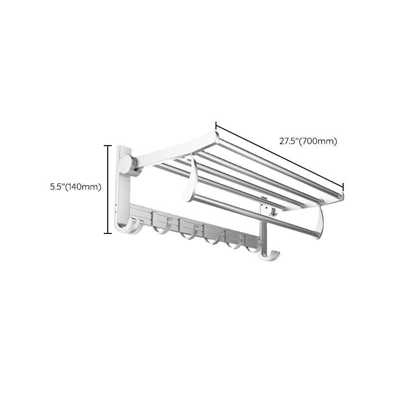 BowLift | Chrome/Black Classic Bathroom Accessory Set Modern Bath Shelf/Towel Bar & Paper Holder