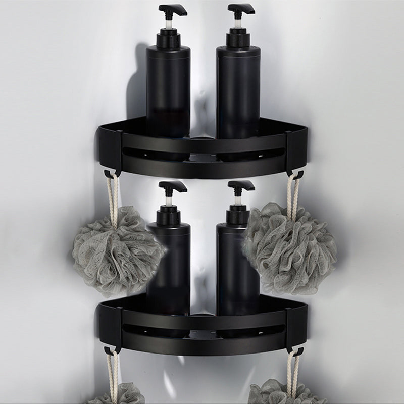 BowLift | Contemporary Bathroom Accessory Set Black Surface Bathrobe Hook/Towel Ring Bar