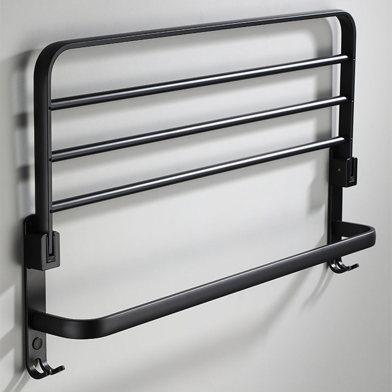 BowLift | Contemporary Bathroom Accessory Set Black Surface Bathrobe Hook/Towel Ring Bar