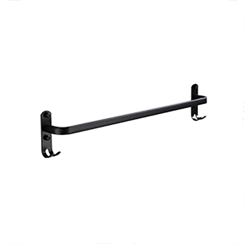 BowLift | Contemporary Bathroom Accessory Set Black Surface Bathrobe Hook/Towel Ring Bar