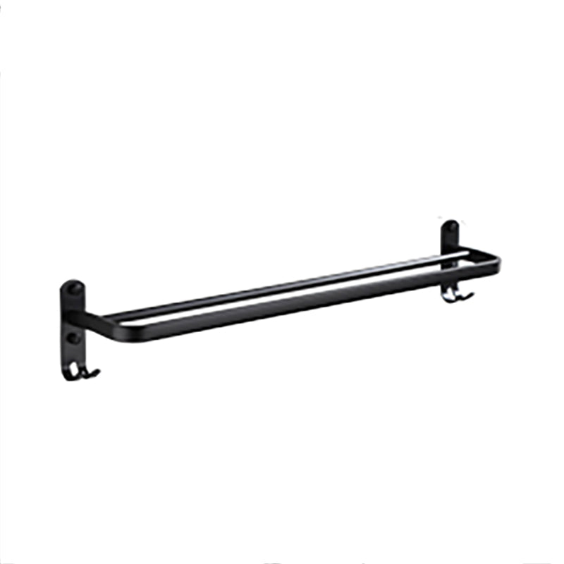 BowLift | Contemporary Bathroom Accessory Set Black Surface Bathrobe Hook/Towel Ring Bar