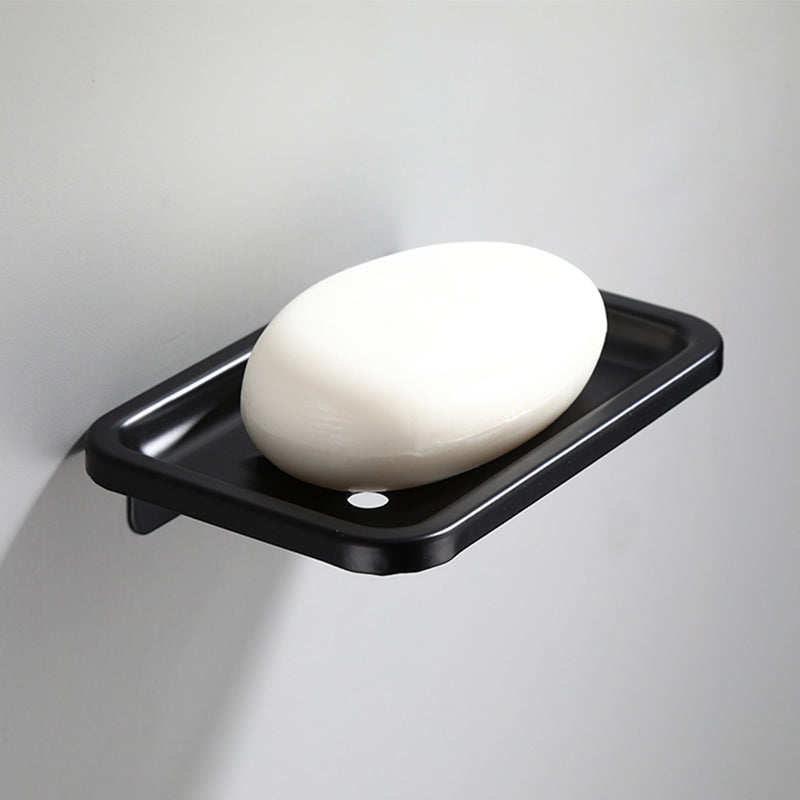 BowLift | Contemporary Bathroom Accessory Set Black Surface Bathrobe Hook/Towel Ring Bar