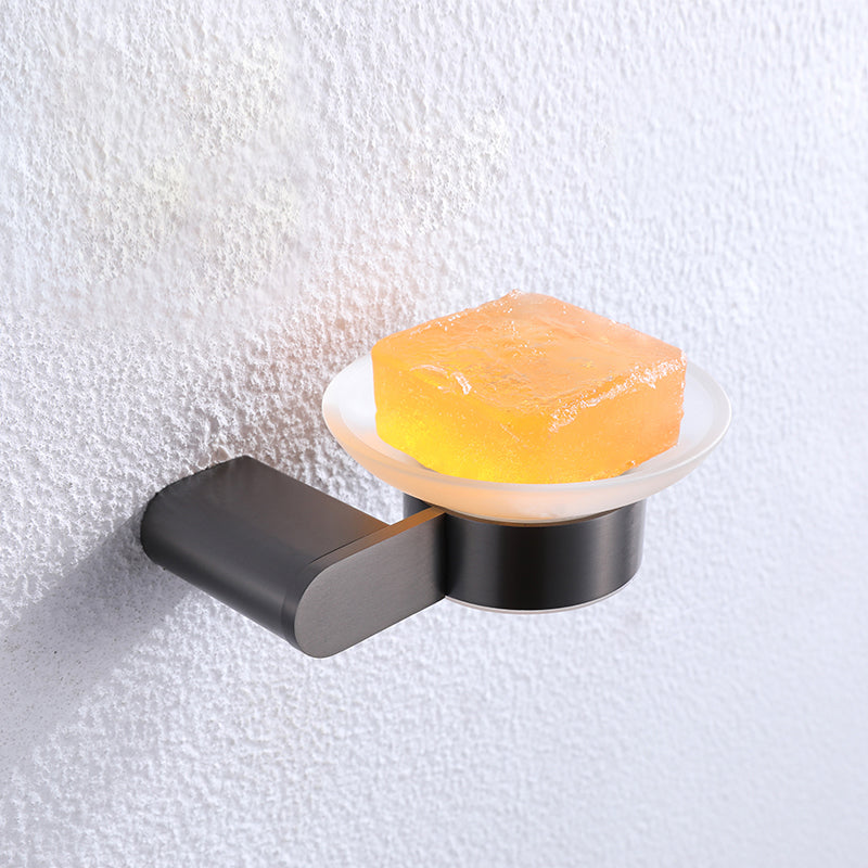 BowLift | Dark gray modern bathroom accessory set stainless steel bathroom accessory set