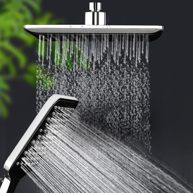 BowLift | Chrome Square Shower Head Combination Wall Mounted and Ceiling Mounted Hand Shower