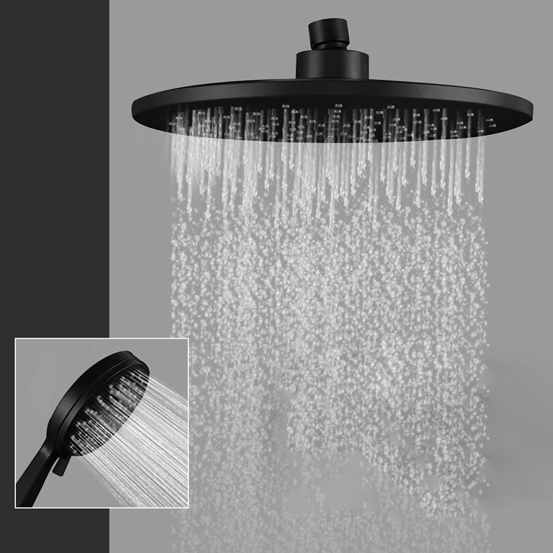 BowLift | Contemporary Black Round Showerhead Combo Rain Shower Hand Shower