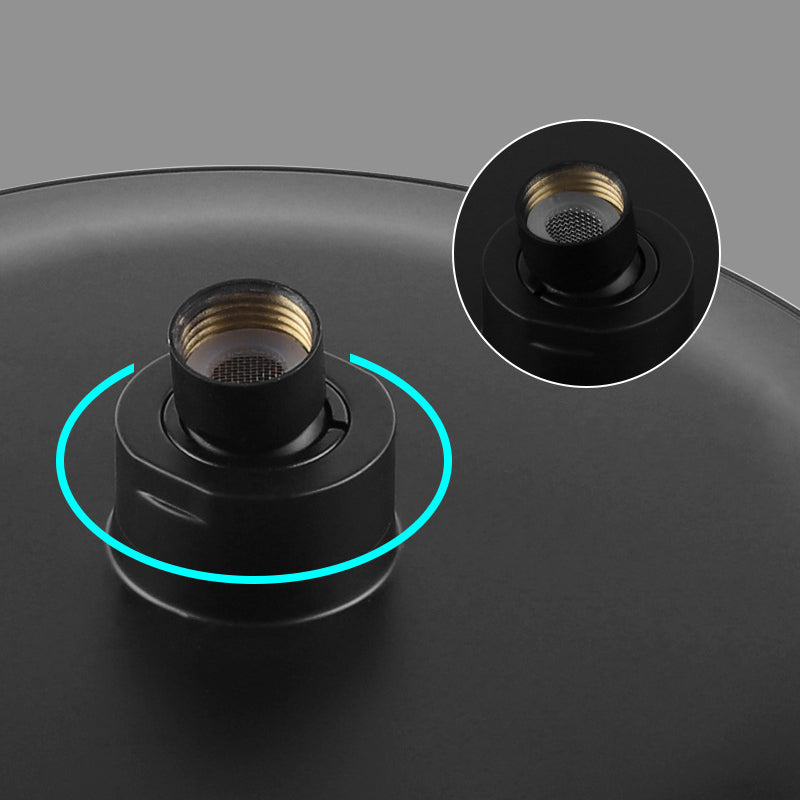 BowLift | Contemporary Black Round Showerhead Combo Rain Shower Hand Shower