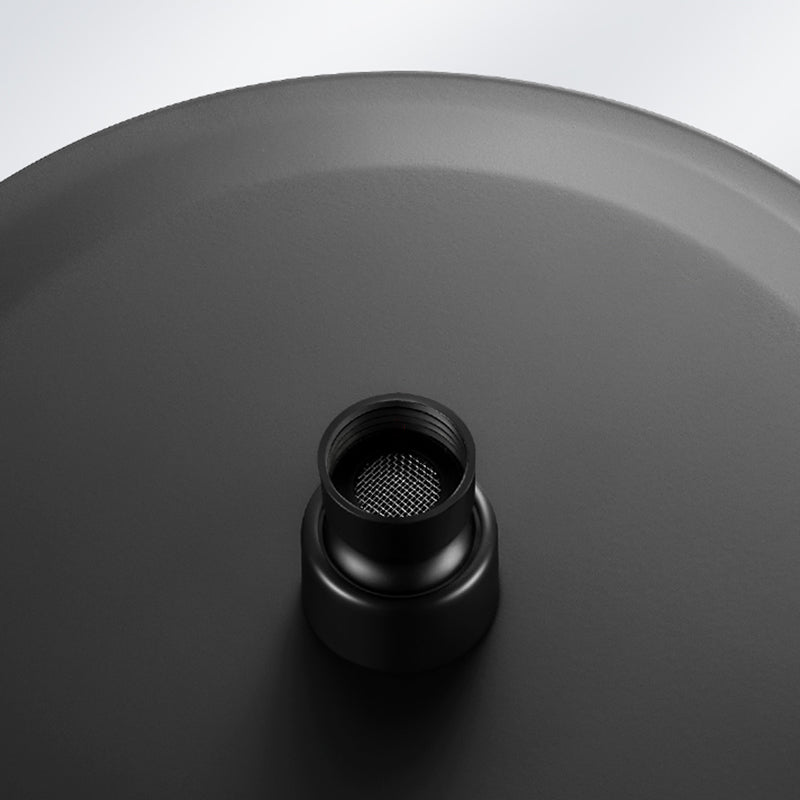 BowLift | Black round fixed shower head Modern design wall-mounted shower head