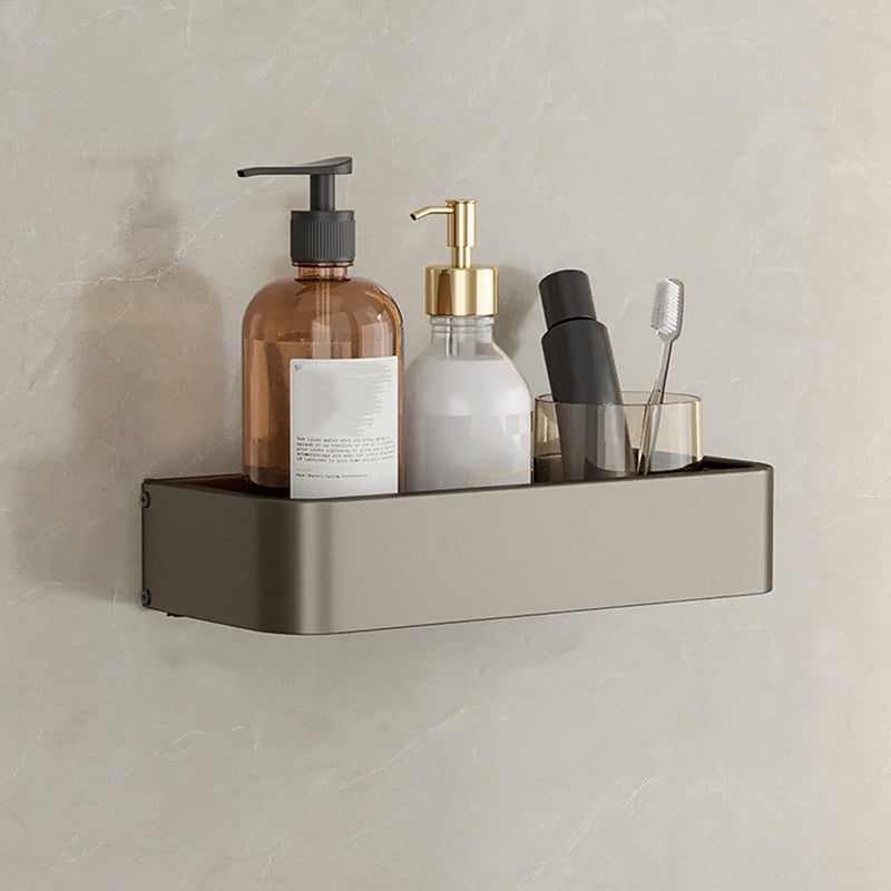 BowLift | Contemporary Aluminum Bathroom Accessory Set Grey Bath Shelf