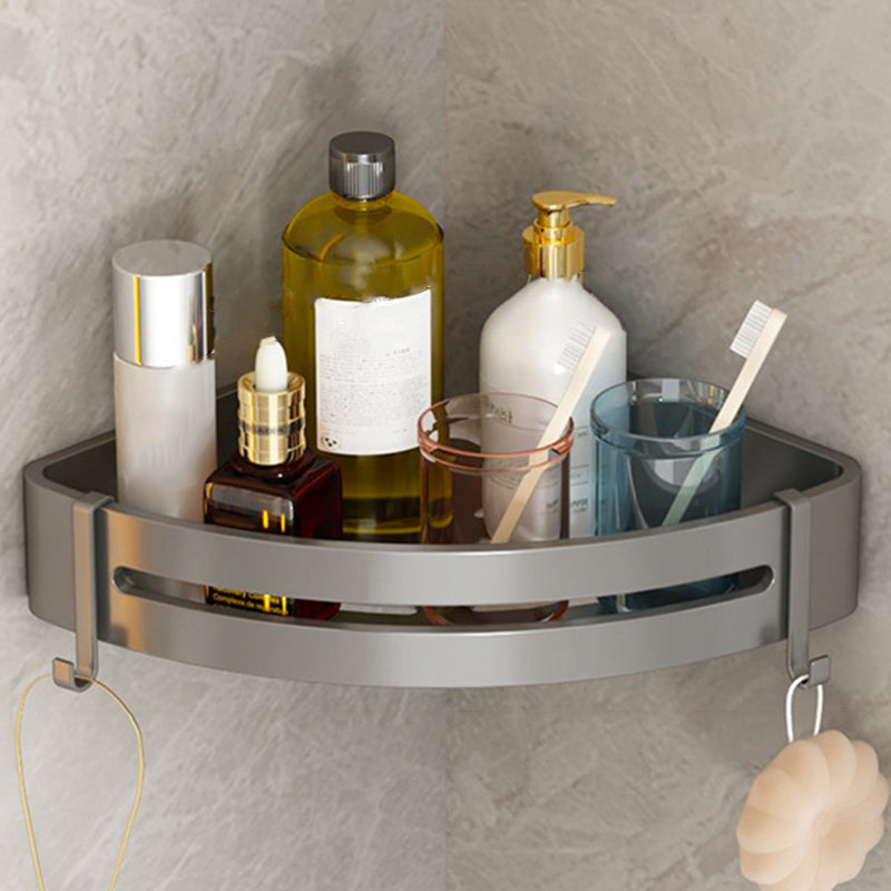 BowLift | Contemporary Aluminum Bathroom Accessory Set Gray Bath Shelf
