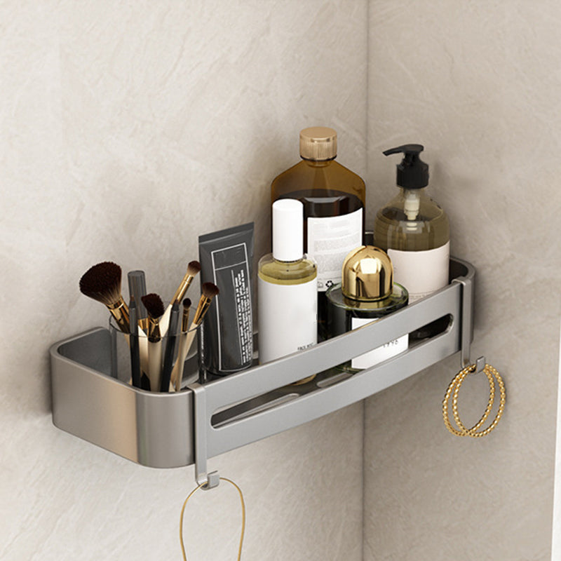 BowLift | Contemporary Aluminum Bathroom Accessory Set Grey Bath Shelf
