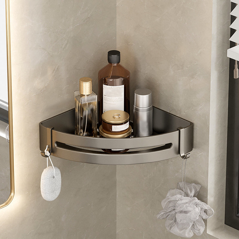 BowLift | Contemporary Aluminum Bathroom Accessory Set Grey Bath Shelf