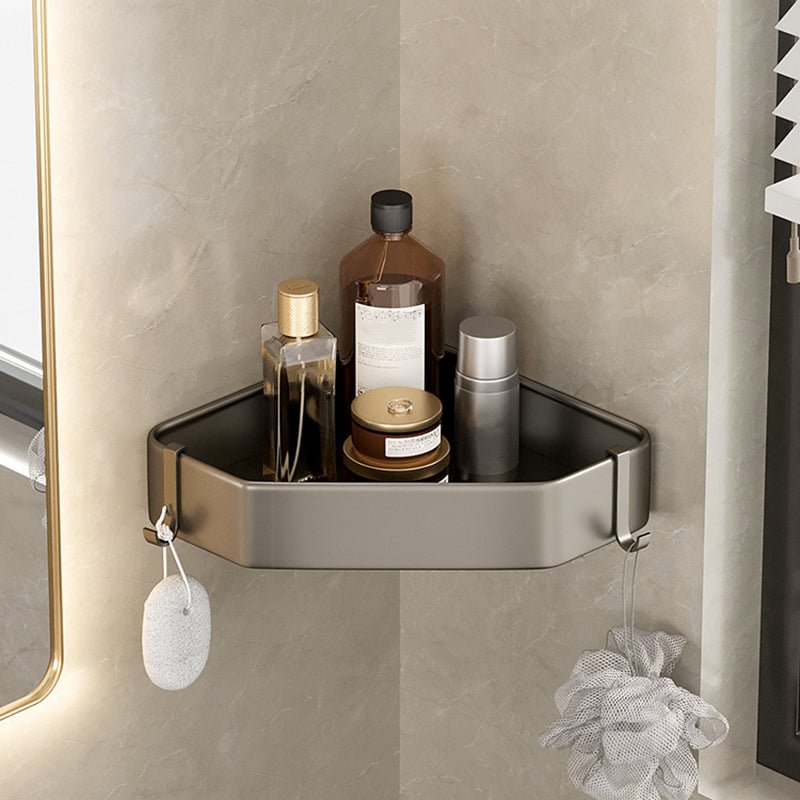 BowLift | Contemporary Aluminum Bathroom Accessory Set Grey Bath Shelf