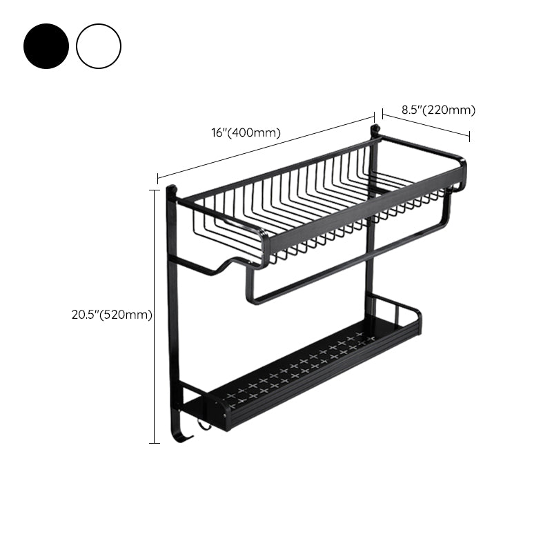 BowLift | Black / Silver Bathroom Accessories Aluminum Hardware Set Bathroom Shelf