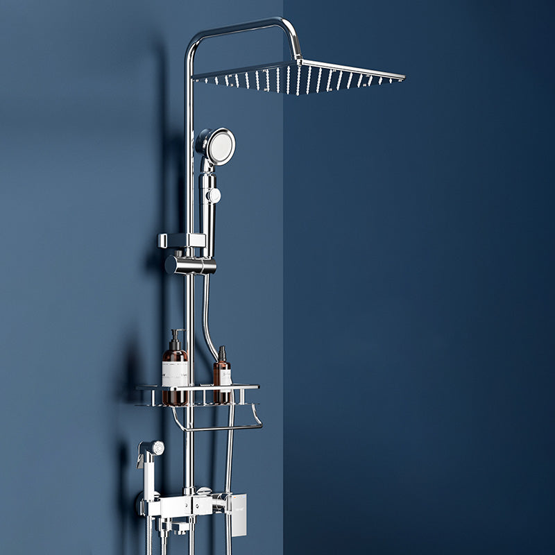 BowLift | Wall-mounted rectangular shower system Stain-resistant copper Modern shower system
