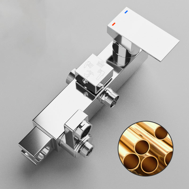 BowLift | Wall-mounted rectangular shower system Stain-resistant copper Modern shower system