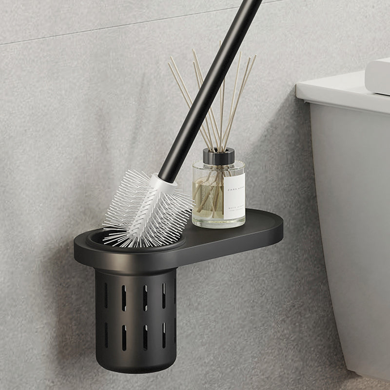 BowLift | Contemporary bathroom accessory set with black finish and bath shelf/towel bar