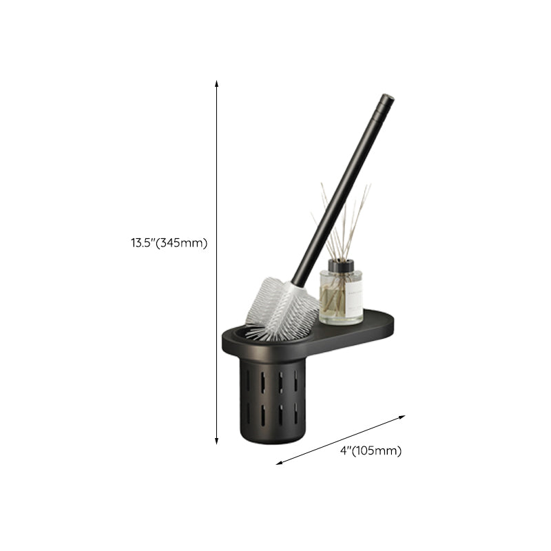 BowLift | Contemporary bathroom accessory set with black finish and bath shelf/towel bar