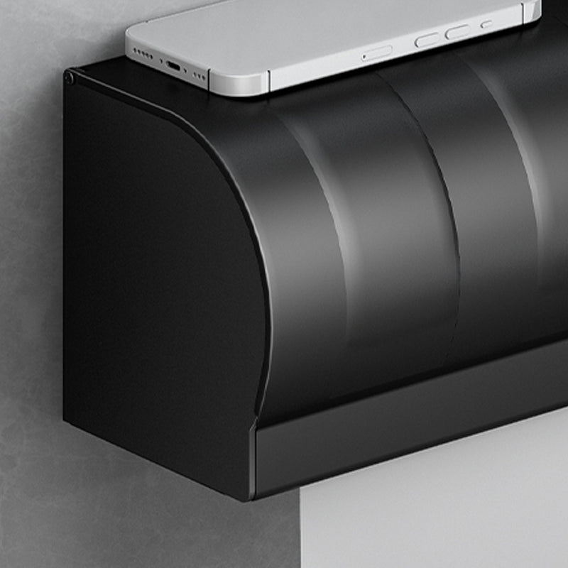 BowLift | Classic Bathroom Accessories Set in Aluminum Black Finish Bathrobe Hook/ Towel Bar