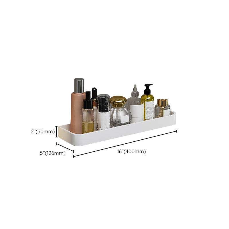 BowLift | Contemporary Bathroom Accessory Set Metal Bath Shelf in White
