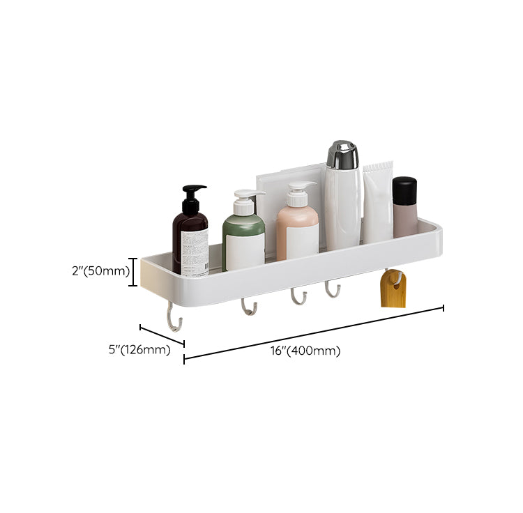 BowLift | Contemporary Bathroom Accessory Set Metal Bath Shelf in White