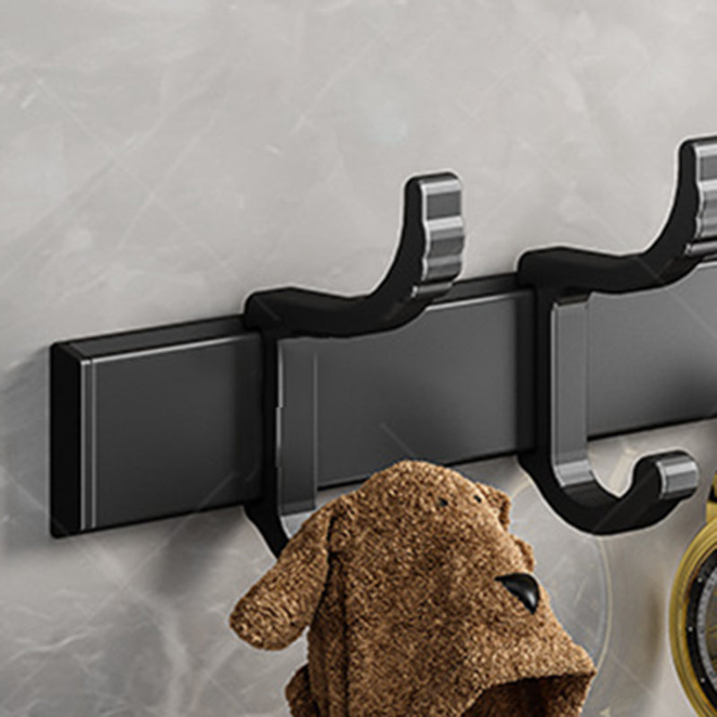 BowLift | Black Aluminum Bathroom Accessory Set Modern Bathroom Shelf / Towel Bar & Paper Holder