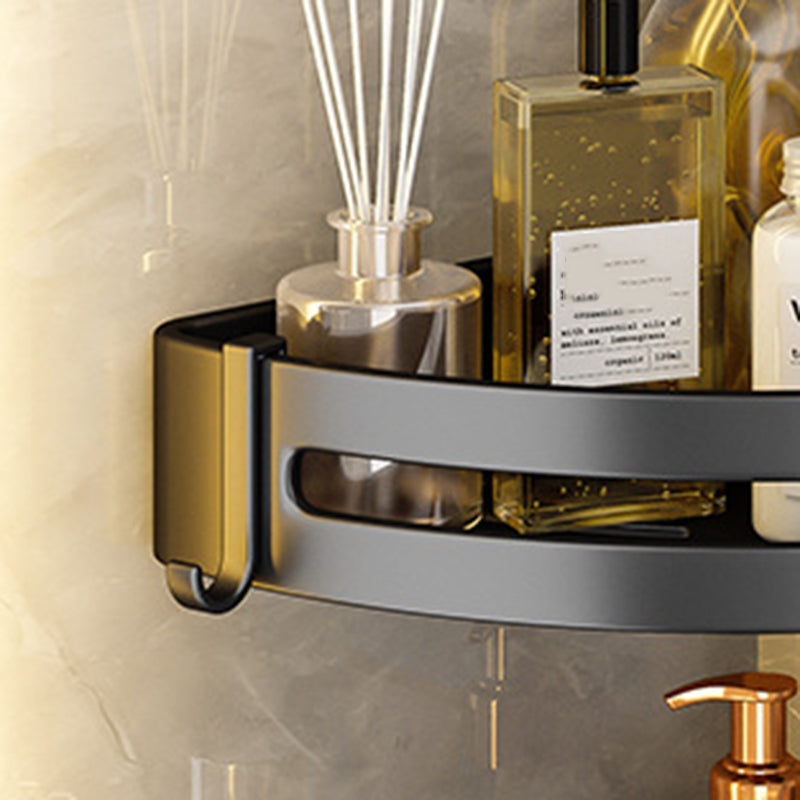 BowLift | Black Aluminum Bathroom Accessory Set Modern Bathroom Shelf / Towel Bar & Paper Holder