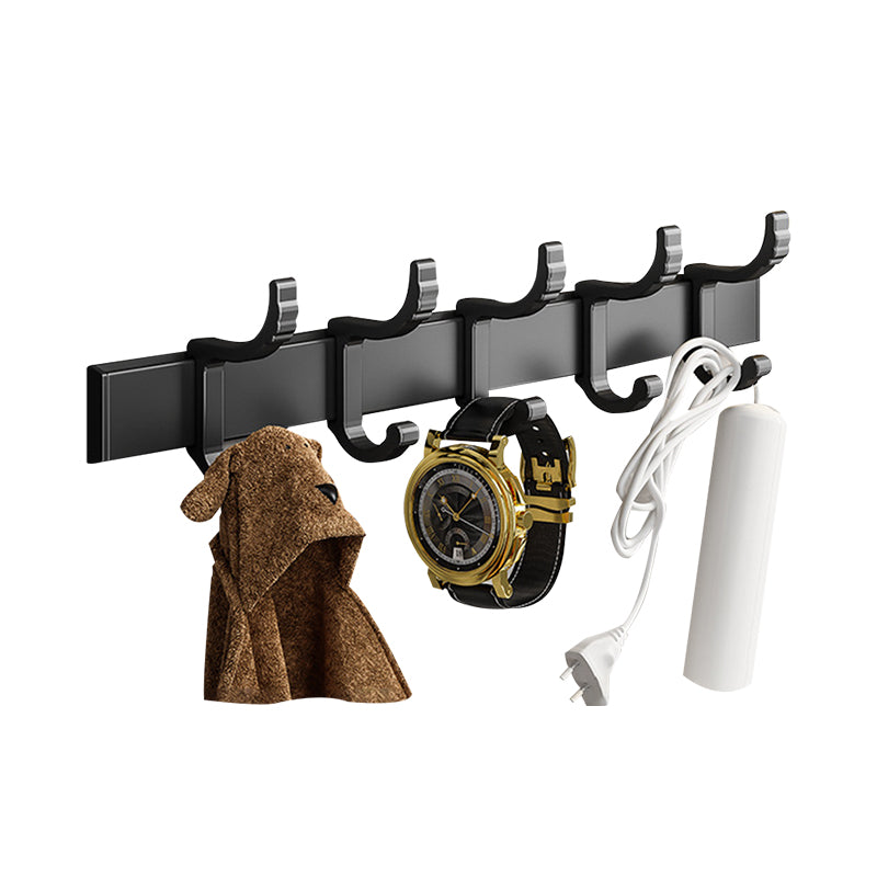 BowLift | Black Aluminum Bathroom Accessory Set Modern Bathroom Shelf / Towel Bar & Paper Holder