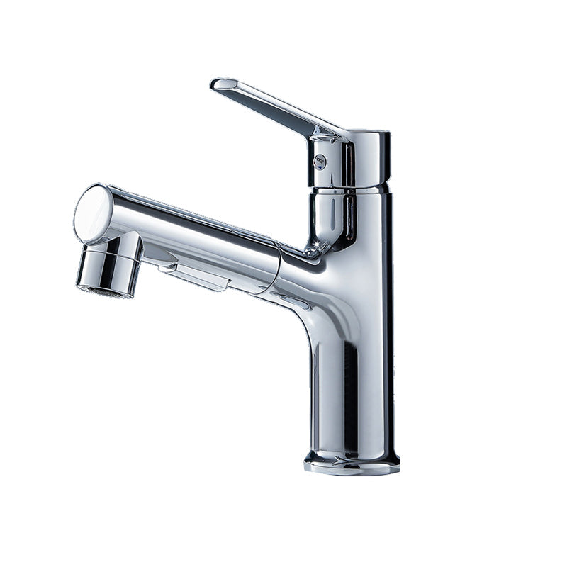 BowLift | Vessel Sink Faucet Modern Pull-Out Bathroom Faucet with One Lever Handle