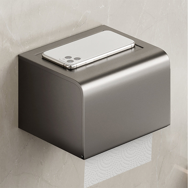 BowLift | Aluminum modern bathroom accessories set polished gray bathroom shelf/paper holder/robe hook