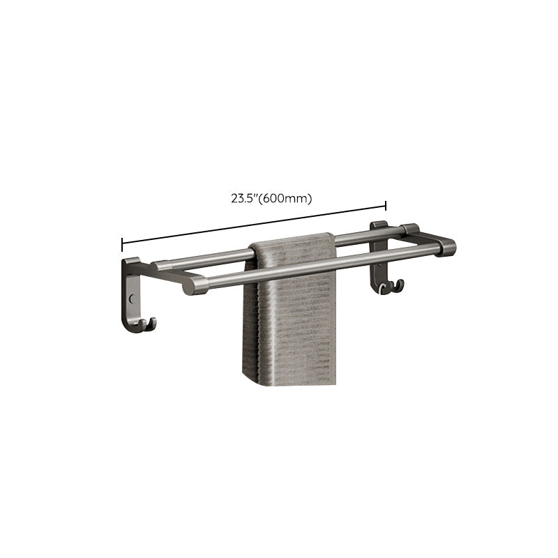 BowLift | Aluminum modern bathroom accessories set polished gray bathroom shelf/paper holder/robe hook