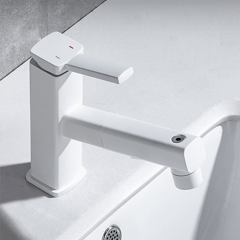 BowLift | Lever Handle Faucet Pull-Out Basin Faucet with Swivel Spout