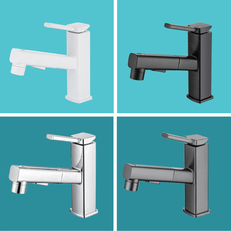 BowLift | Lever Handle Faucet Pull-Out Basin Faucet with Swivel Spout