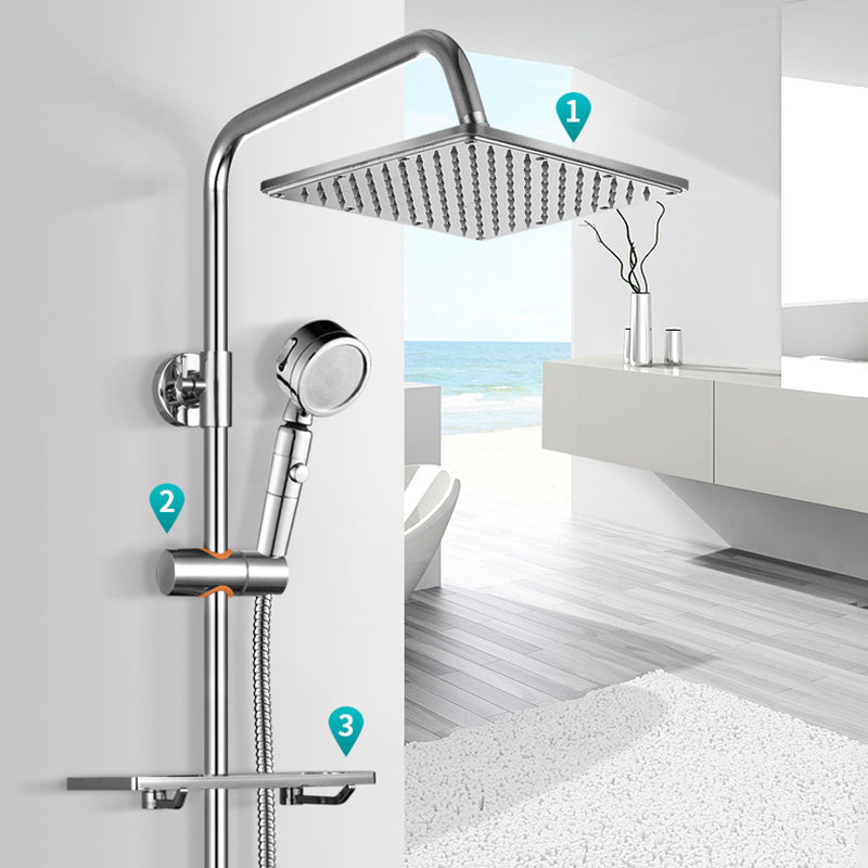 BowLift | Contemporary Style Shower Head Bathroom Fixed Shower Head with Round and Square Shape