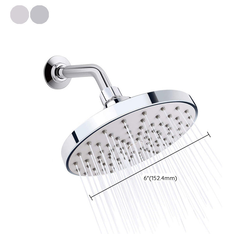 BowLift | Round Fest Shower Head Silver Single Jet Wall Mounted Shower Head