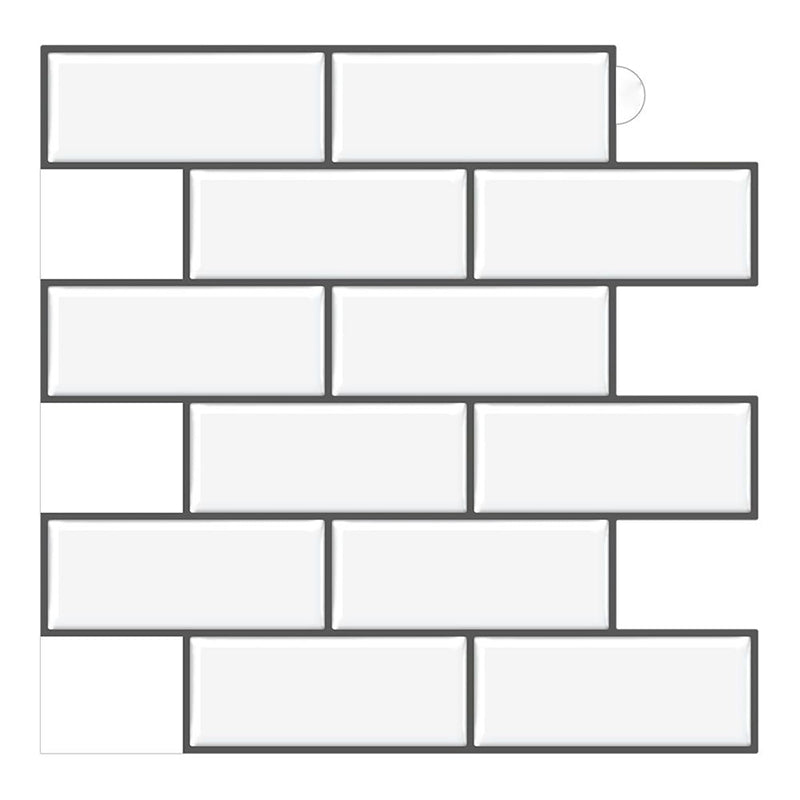 BowLift | Tile Peel & Stick Rectangle Waterproof Solid Plastic Peel & Stick Subway Tile for Shower