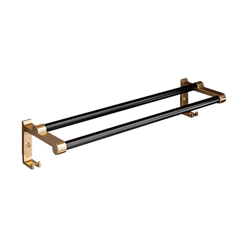 BowLift | Black and Brass Bathroom Hardware Set Modern Stainless Steel Bathroom Shelf/Towel Holder/Paper Holder