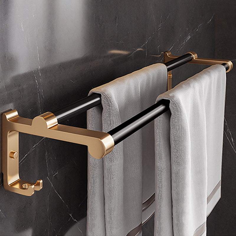 BowLift | Black and Brass Bathroom Hardware Set Modern Stainless Steel Bathroom Shelf/Towel Holder/Paper Holder
