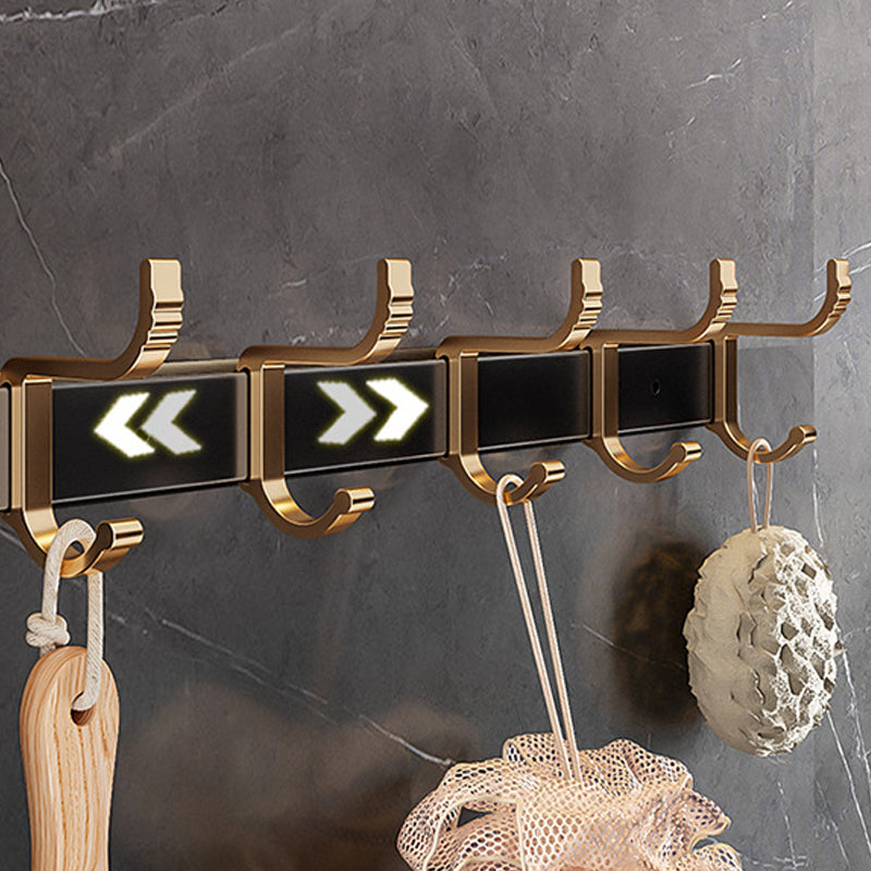 BowLift | Black and Brass Bathroom Hardware Set Modern Stainless Steel Bathroom Shelf/Towel Holder/Paper Holder